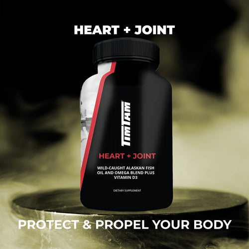 Supplement bottle labeled 'Heart + Joint' 